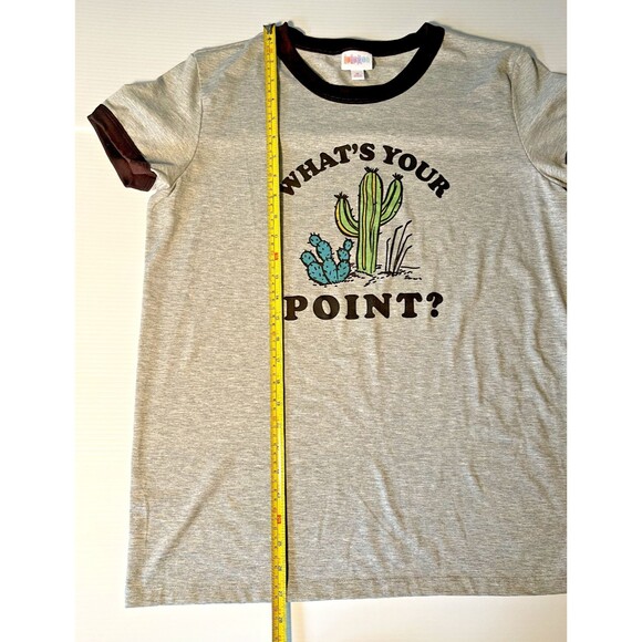 NEW Lularoe Medium Liv PLANT‎ LOVER Graphic Tee Shirt Top "WHATS YOUR POINT?" - Picture 8 of 8